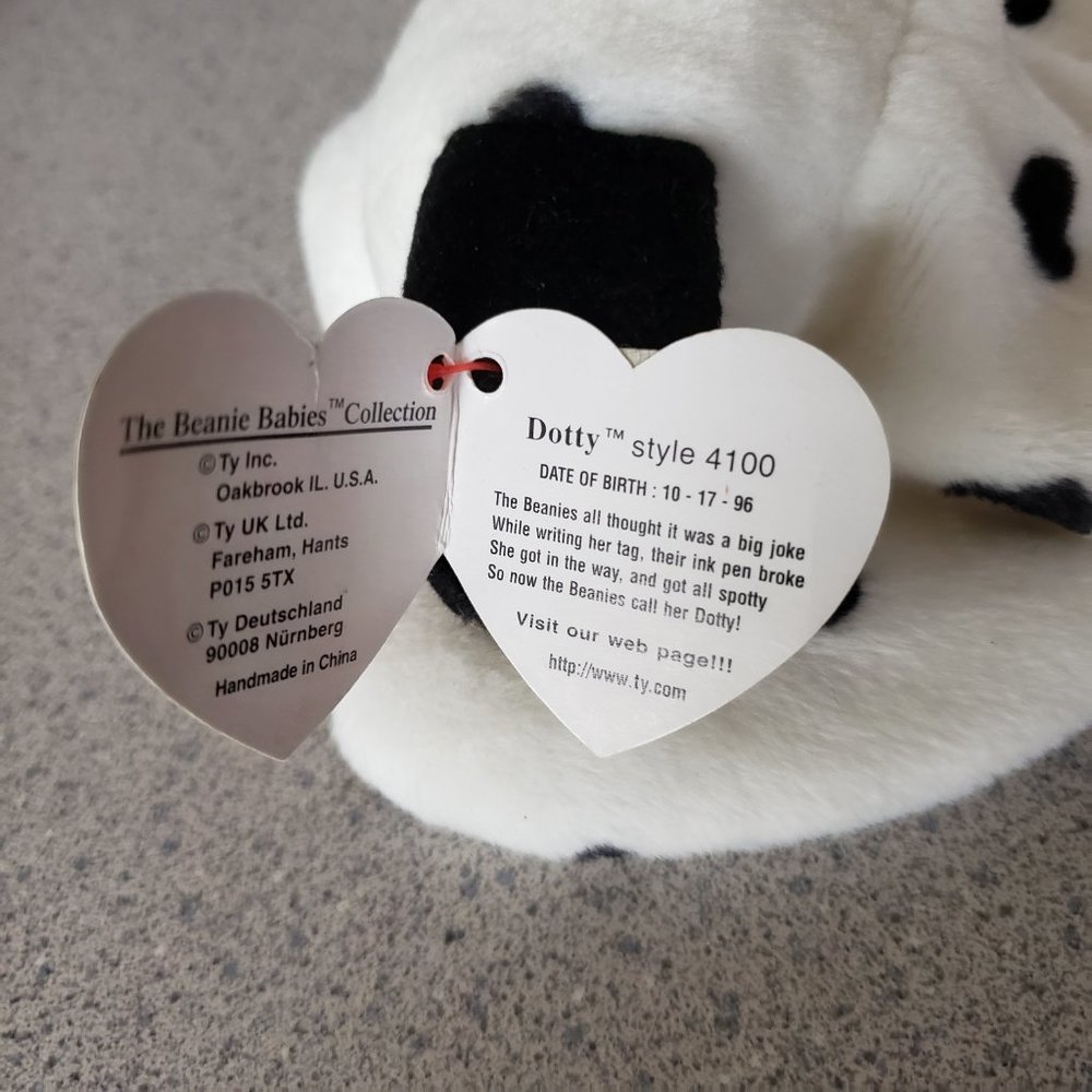 Ty Beanie Babies. Dotty the dalmatian. Style 4100 - Picture 5 of 9